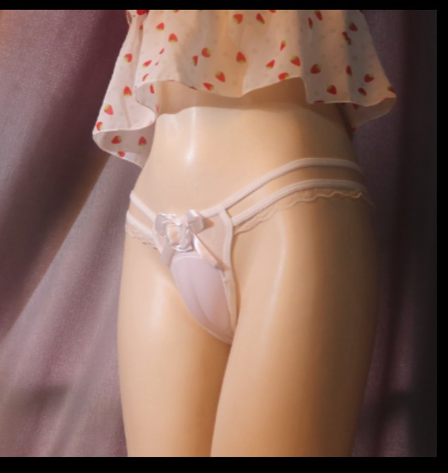 Стринги вагіна труси білі. Накладна вагіна. Штучна вагіна, фото 1