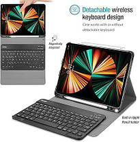 Чохол з клавіатурою ProCase для iPad Pro 12.9 2022 2021 2020 2018, для iPad Pro 12.9 дюйма 6th 5th 4th — чорний, фото 4