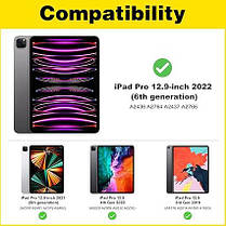Чохол з клавіатурою ProCase для iPad Pro 12.9 2022 2021 2020 2018, для iPad Pro 12.9 дюйма 6th 5th 4th — чорний, фото 5