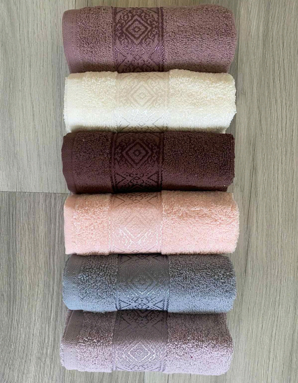 Бавовняні рушники 70x140 (6-шт) м'які якісні щільні Saheser Туреччина