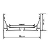 Профіль алюмінієвий BIOM ЛС-75 35 * 75мм анодований, м, фото 3