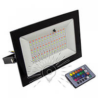 Прожектор LED 30w RGB+пульт IP65 LEMANSO чорний / LMP76-30 RGB