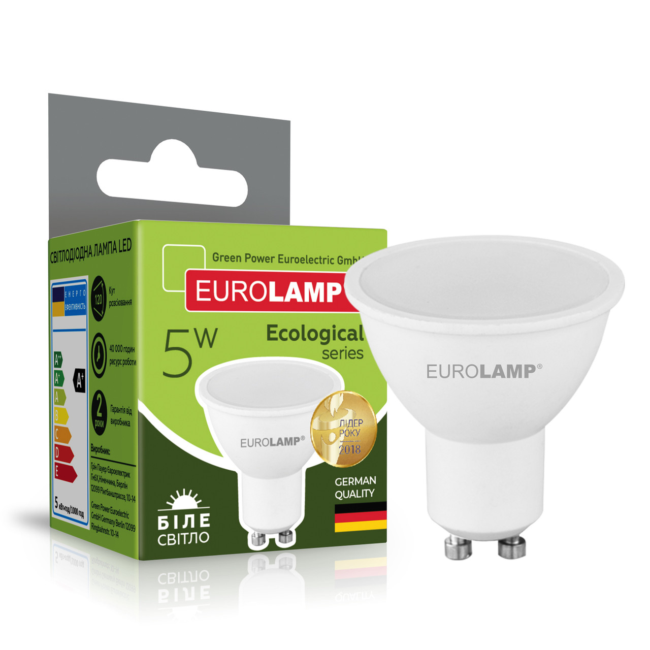 EUROLAMP LED Лампа ЕКО SMD MR16 5W GU10 4000K, фото 1