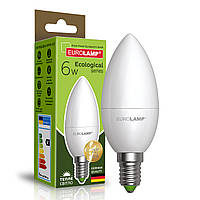 EUROLAMP LED Лампа ЕКО CL 6W E14 3000K