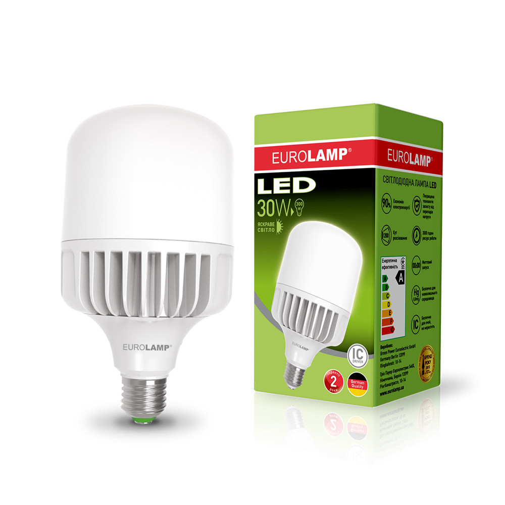 EUROLAMP LED Лампа надпотужна 30W E27 4000K, фото 1