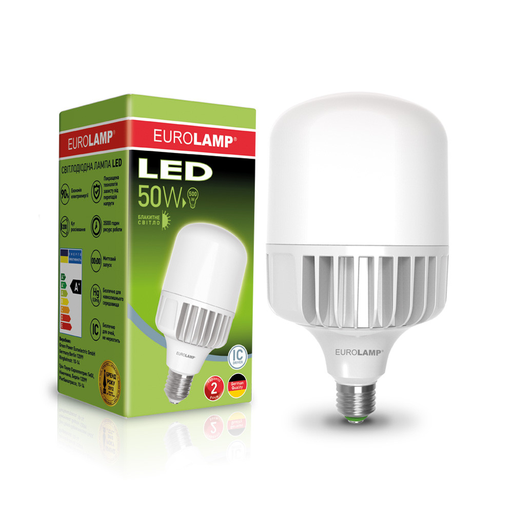 EUROLAMP LED Лампа надпотужна 50W E40 6500K, фото 1