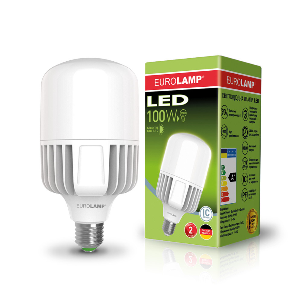 EUROLAMP LED Лампа надпотужна 100W E40 6500K