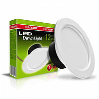 EUROLAMP LED Світильник круглий врізний Downlight серія "Е" 12W 4000K