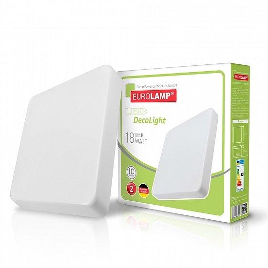 EUROLAMP LED Світильник накладний матовий квадратний NEW 18W 4000K, фото 1