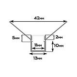 Профіль алюмінієвий BIOM LDP-132 під гіпсокартон внутрішній кут 44х25 (палка 2м), м, фото 2