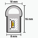 Світлодіодний неон PROLUM™ 8x16, IP68, 24V, Series "NF", Білий, PRO, фото 3