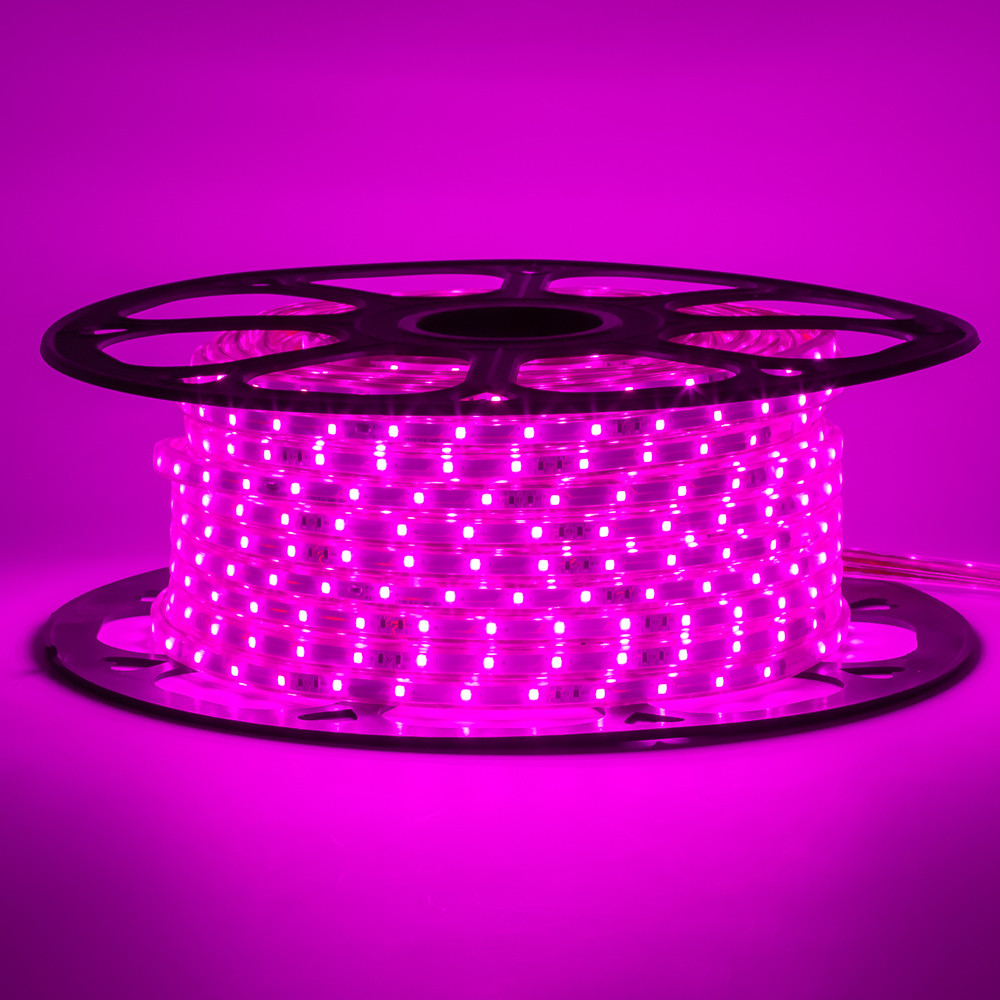 LED стрічка 220 В фіолетова smd 2835 48led/м 6 Вт/м IP65, 1 м