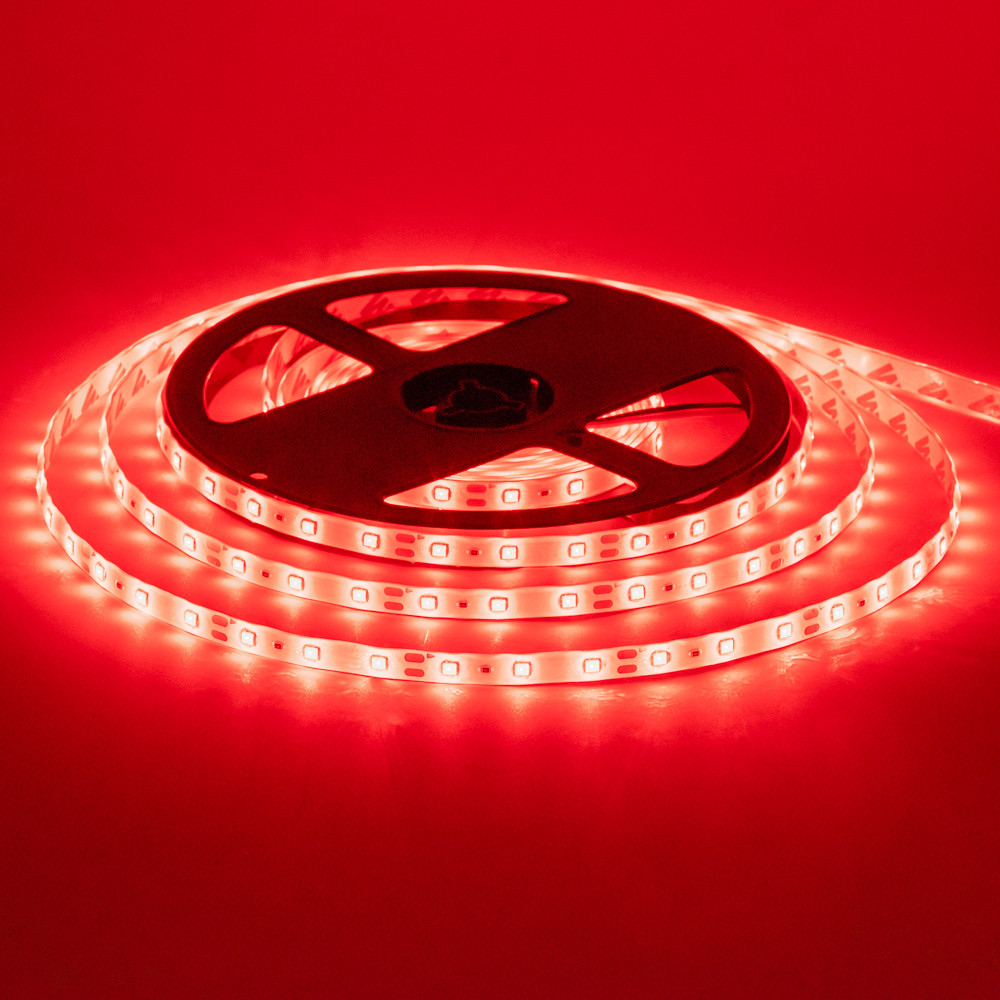 Led стрічка 12 В червона smd2835 60 LED/m IP20, 1 м