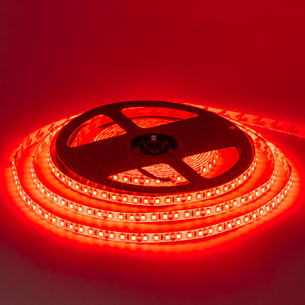 Led стрічка 12В червона smd2835 120LED/m IP20, 1 м