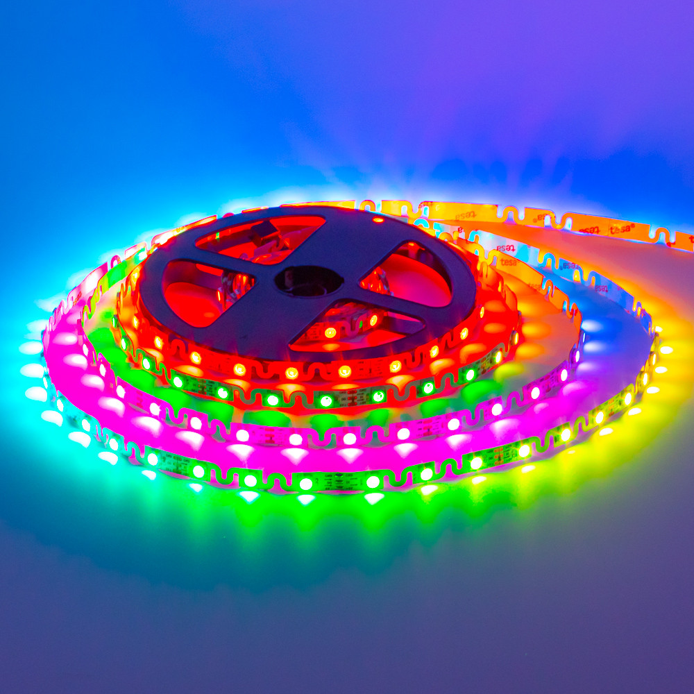 Led стрічка адресна 5В shape smd5050 ws2812b 48 LED/m IP20, 1 м