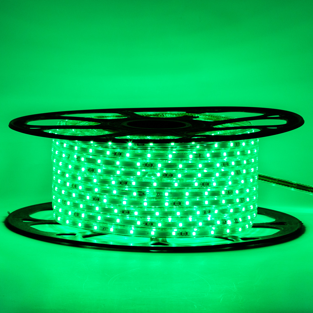 Блимальна Led-стрічка 220 В зелена smd 2835 48led/м 6 Вт/м IP65, 1 м