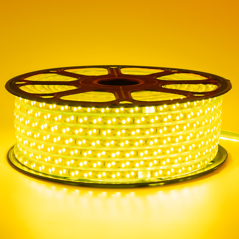 Led стрічка 220 В жовта smd2835 120LED/m 12 W IP65, 1 м
