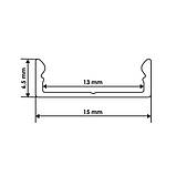Профіль алюм. BIOM ЛП7W 6.5х15, білий (палка 2м), м, фото 3