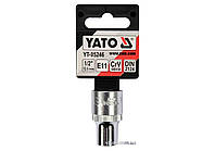 Головка торцева YATO : TORX E11, квадрат 1/2", CrV, DIN 2124 [Блістер] [6/180]