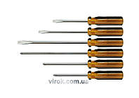 Набір викруток VOREL : пластмасова ручка. 6шт. [20/80]