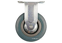 Колесо до візка Ø=100мм, b=26 мм VOREL; сіра гума, зі штивною опорою; h=134 мм, навантаж.-45 кг [38]