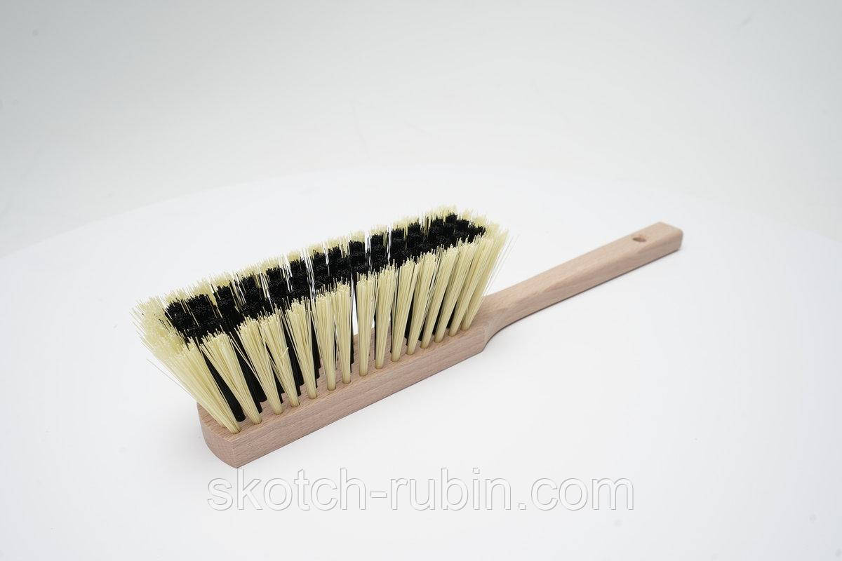 Щітка для змітання ручна VIROK 360 х 40 x 75 мм. 5-ти рядна промислова термопластик чорно-бежева