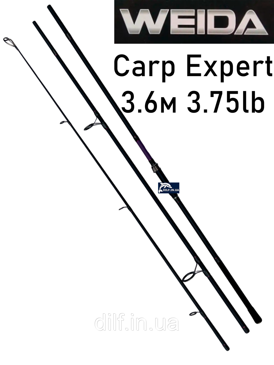 Вудилище Weida Carp Expert 3.6м 3.75lb коропове перше кільце 50 мм