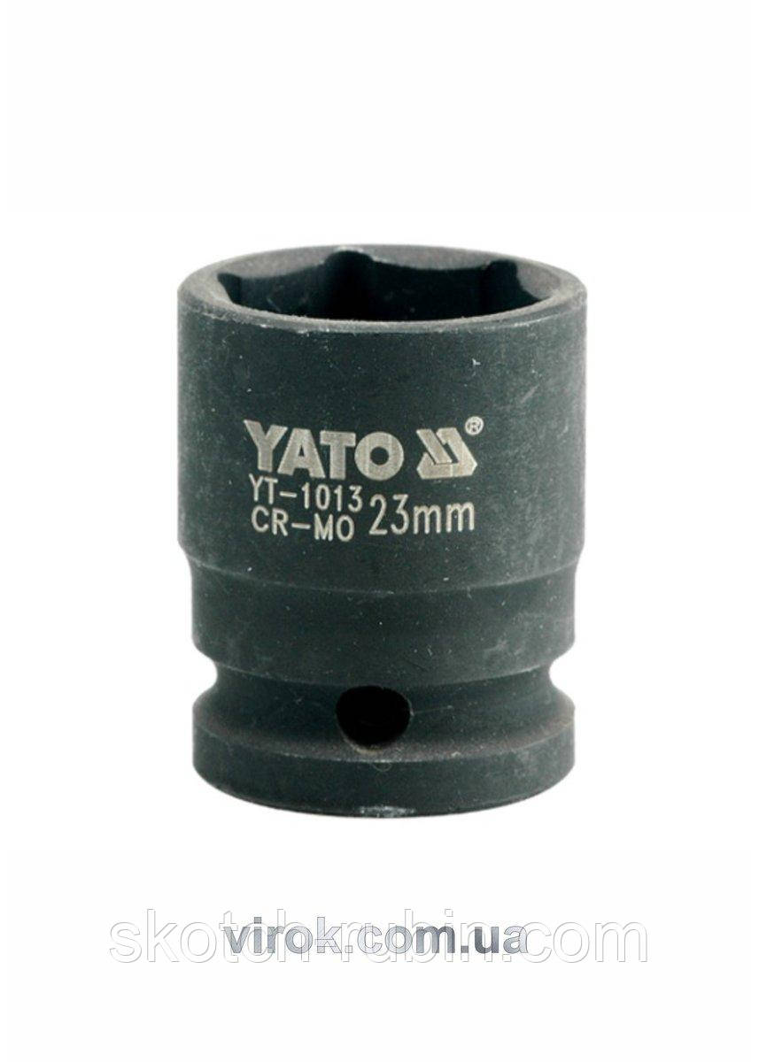 Головка торцева ударна 6-гранна YATO : квадрат 1/2", М= 23 мм, L= 39 мм [30/120]