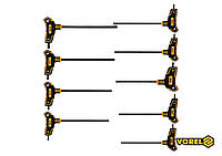 Набор ключей TORX VOREL : тип "Т", Т10-T50, L=100-200 мм, Cr-V 6150, 9 шт [12/24]