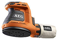 Шліфмашина ексцентрикова орбітальна акумул. AEG: Li-Ion 18 В, платформа Ø = 125 мм, амплітуда — 2.4 мм