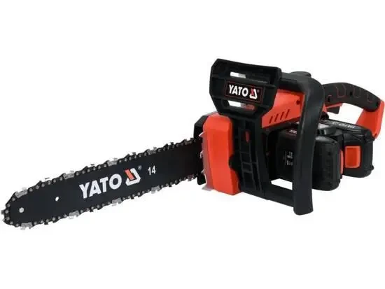 Пила ланцюгова акумуляторна YATO : 36 В (2 x Li-Ion 18 В), 2 АГод, шина- 14"/35 см
