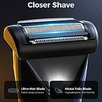 Тример для всього тіла та бороди Hots 2in1 Body HairTrimmer Black (PL-8126), фото 3