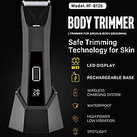 Тример для всього тіла та бороди Hots 2in1 Body HairTrimmer Black (PL-8126), фото 4