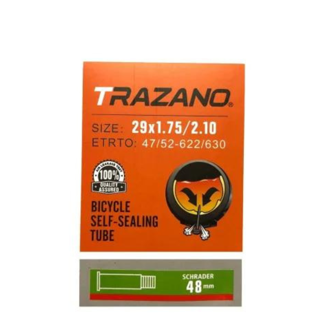 Камера 29х1.75/2.10 47/52-622/630 Schrader (AV) 48 мм антипрокольним гелем Trazano