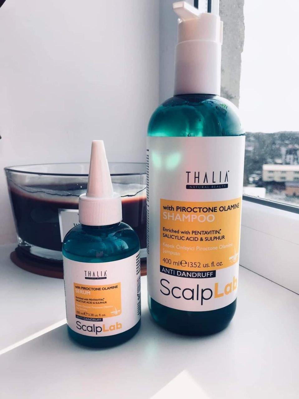 Набір дермокосметики для волосся проти лупи: шампунь і сироватка THALIA SCALP LAB