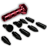 Пробійник універсальний з 9 насадками H-010 для будь-яких матеріалів, фото 4