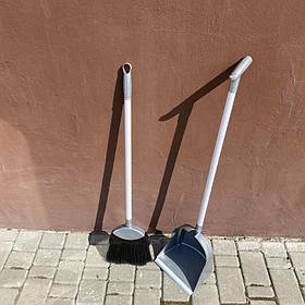 Совок зі щіткою для прибирання 330 ТЕ сірий