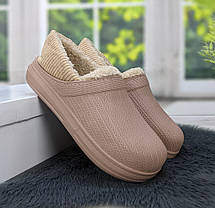 Калоші з м'яким задником на хутрі жіночі бежеві Gipanis 4257, фото 5