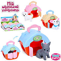 Тварина собака, 6см, переноска 11-9-7см, у п/е , /18/162/9шт в кор. 34-9,5-20,5см 666-21-22-23 irs