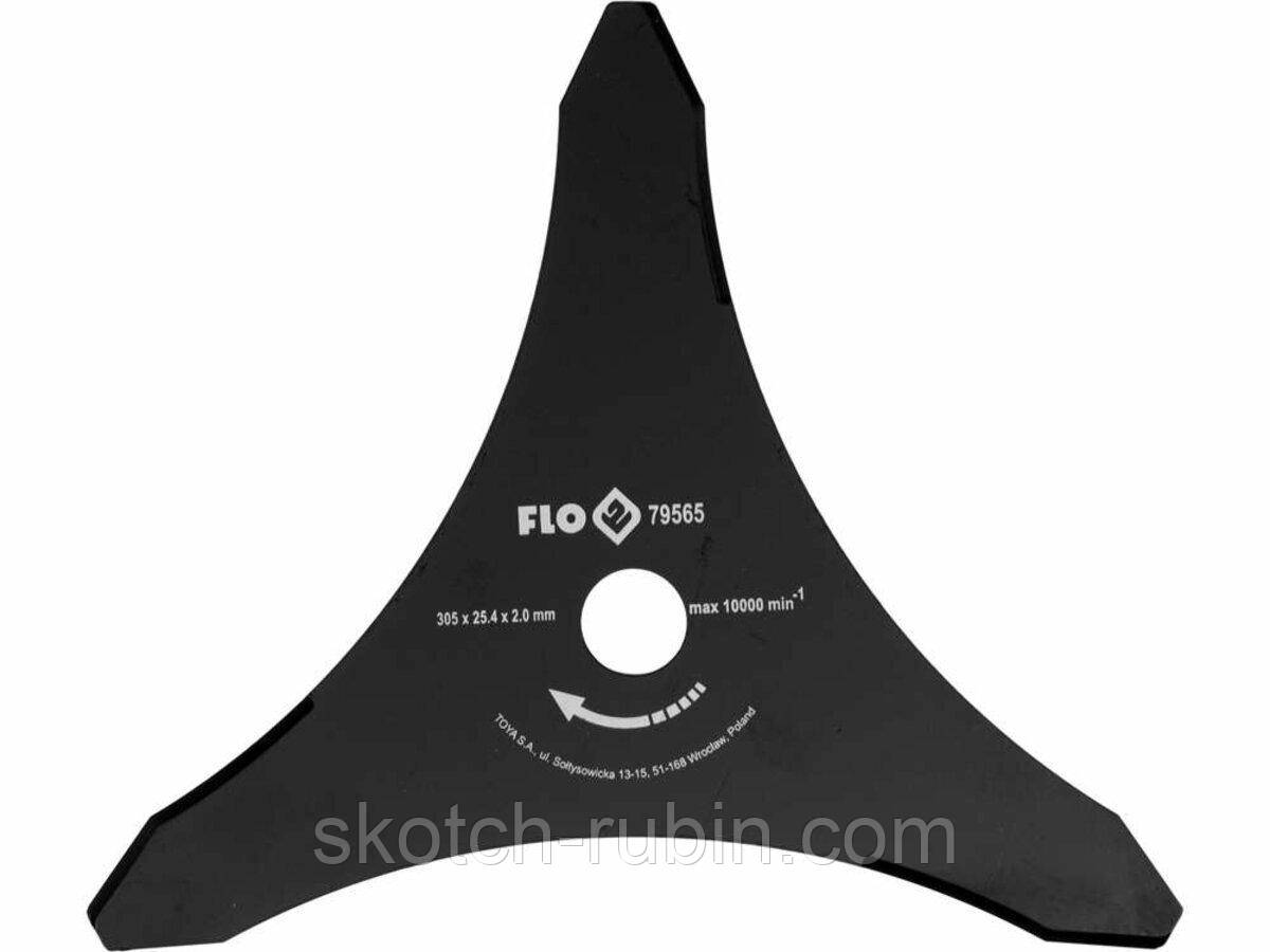 Ніж 3-різцевий до бензокоси FLO, 305 мм, кріпильний Ø= 25,4 мм [25/50]
