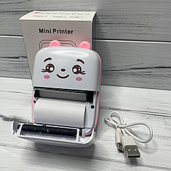 Дитячий міні Bluetooth принтер для фотографій та етикеток "Mini Printer CAT"