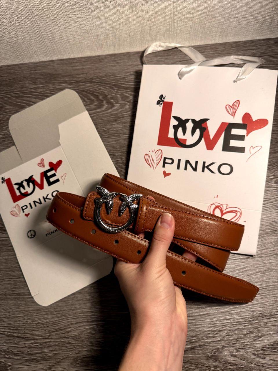 Ремінь шкіряний жіночий Pinko 3 см / пояс жіночий пінко
