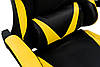 Крісло комп'ютерне Слім (чорний/жовтий), фото 7