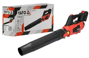 Повітродувка присадибна акумуляторна YATO: Li-Ion 18 V, 4 АГод, продуктивність- 400-570 м³/хв