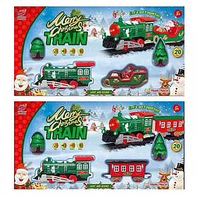 Залізниця JHX6636-37 локомотив, вагон 1шт, фігурки, звук, світло, 2 види, на батарейці, в коробці, 47,5-25-6,5см