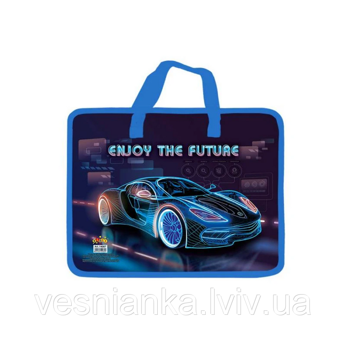 Папка портфель А4 з ручками "Спорткар", 14087 Kidis