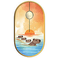 Миша бездротова 2E MF300 Capybara: Sunset Silent WL BT Yellow (2E-MF300WCAPIBARAYW)