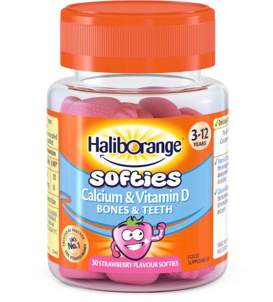 Кальцій і Вітамін Д для дітей Haliborange (Kids Calcium & Vitamin D) 30 жувальних цукерок BX643, фото 1