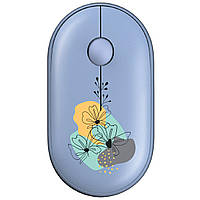 Миша бездротова 2E MF300 Flora: Mallow Silent WL BT Blue (2E-MF300WFLORABL)