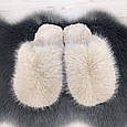 Тапочки хутряні жіночі закриті бежеві 4569, фото 4